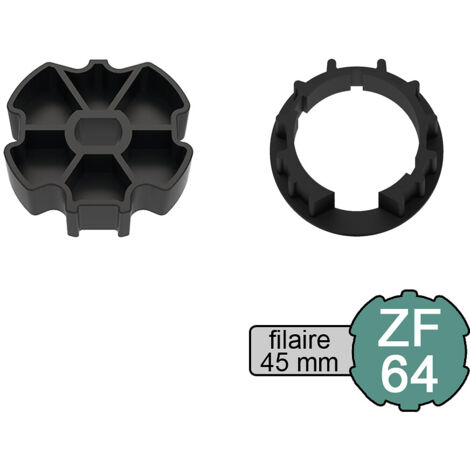 Slid'Up By Mantion – Kit adaptateur moteur volet roulant filaire Ø 45 mm – Pour tube ZF Ø 64 mm – Installation rapide avec couronne et roue d'entraînement
