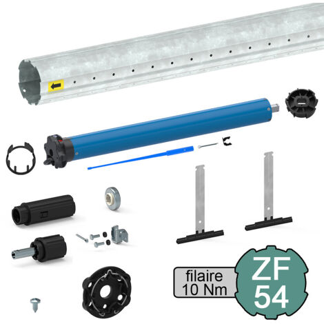 Slid'Up By Mantion – Kit motorisation filaire pour volet roulant 20 kg – Tube ZF Ø 54 mm – Couple 10 Nm – Réglage manuel des fins de course