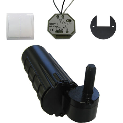 Slid'Up By Mantion – Motorisation invisible pour volet battant gauche – Gond Ø 14 mm – Poids max 50 kg – Commande filaire avec interrupteur