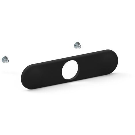Slid'Up By Mantion – Plaque de finition noire 120x28mm pour serrure encastrable de volet roulant – 1 unité – Pour bois dur et teck