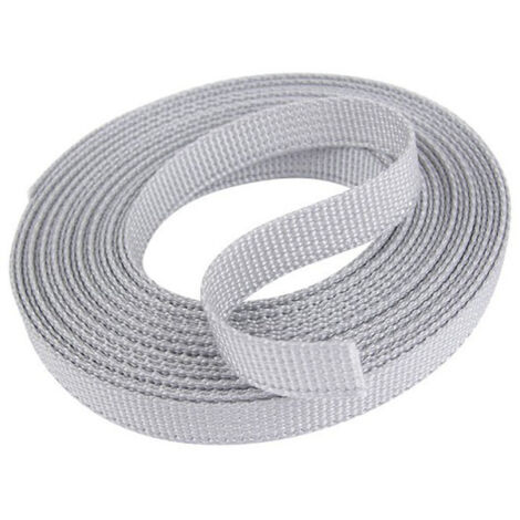 Slid'Up By Mantion – Sangle pour volet roulant 14 mm grise – Longueur 5,50 m – Polyester pour enrouleurs standards – Adaptée aux environnements humides
