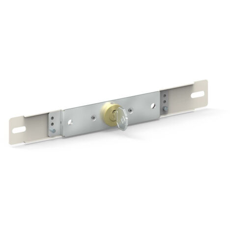 Slid'Up By Mantion – Serrure à clé encastrée pour lame finale ou intermédiaire – Acier finition blanc – Dimensions 220 x 28 mm – 2 clés incluses