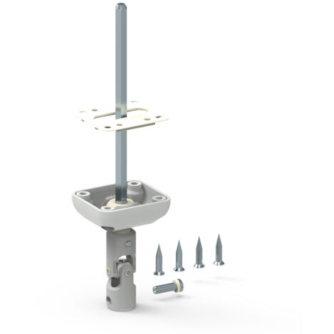 Slid'Up By Mantion – Sortie de caisson pour volet roulant 6P7 verticale – Tige en acier zingué 315mm – Bloc-guide genouillère pour pose traditionnelle