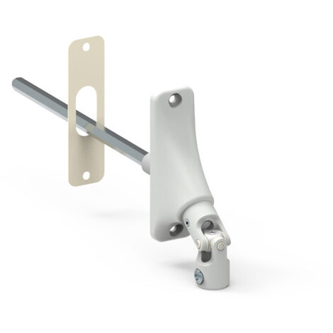 Slid'Up By Mantion – Sortie de caisson pour volet roulant 90° – Tige 6P7 – Longueur 355 mm – Double cardan embase étroite pour caisson tunnel