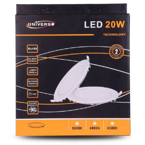 Slim 20w Incasso Rotondo Luce Bianco Caldo Fred Natural P225at