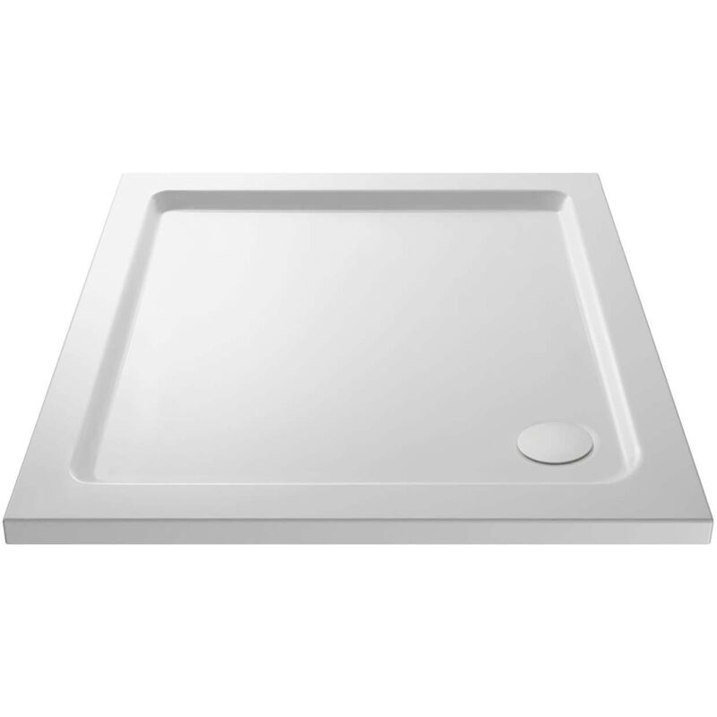 Slim 900 x 900 Square Stone Resin Shower Tray For Wetroom Enclosure