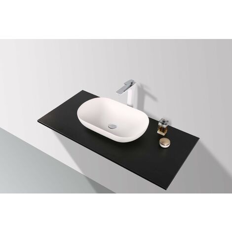 SLIM - DESIGN Mineralguss Aufsatzwaschtisch MG-C361