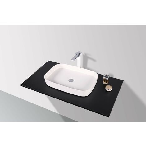 SLIM - DESIGN Mineralguss Aufsatzwaschtisch MG-C367