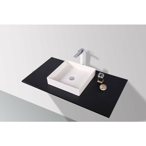 SLIM - DESIGN Mineralguss Aufsatzwaschtisch MG-C369