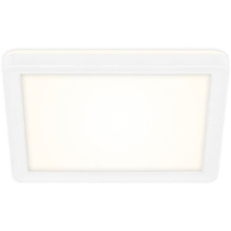Slim LED Deckenleuchte Eckig, 19x19 cm  flach, 12W, 1400 lm, Neutralweiß, Backlight, Weiß
