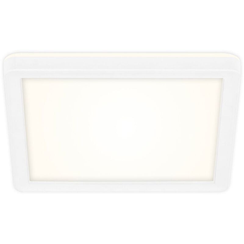 Pannello led Slim Angolare, 19x19 cm piatto, 12W, 1400 lm, bianco neutro, retroilluminazione, bianco