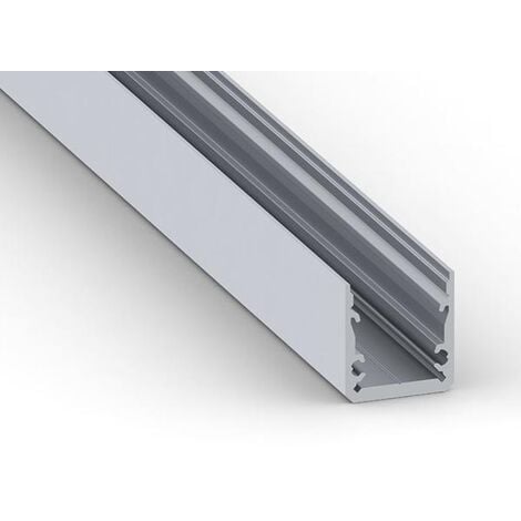 Slimline 15fl - perfil de aluminio para tiras led de alta eficiencia - calidad premium - gris plata - 2 m