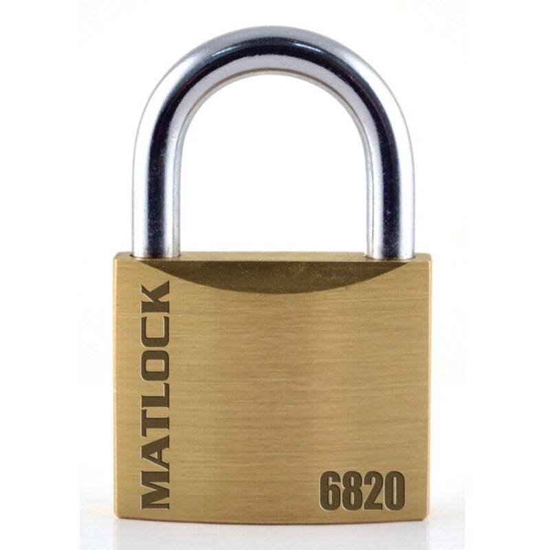 Slimline Brass Key Padlocks - 20mm, Pack of 4 - Matlock