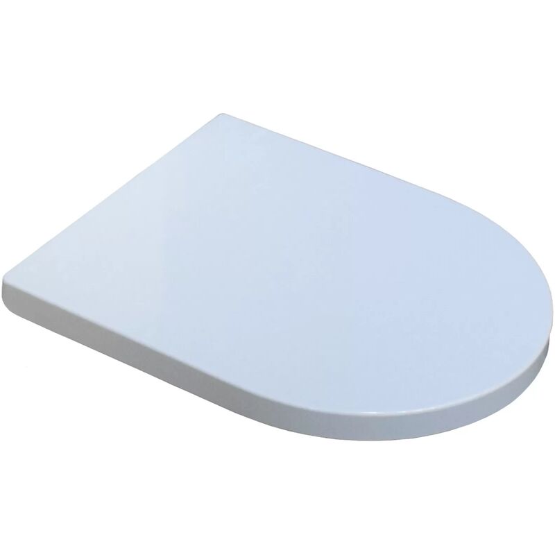 Hydros - Slimline d Shaped Soft Close Toilet Seat Fits Molly Melissa Cam Christie wc