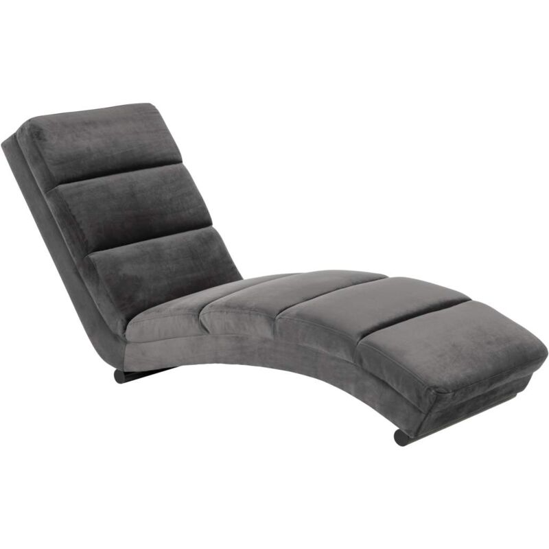 Ebuy24 Slinky Chaiselong Velour Grau.