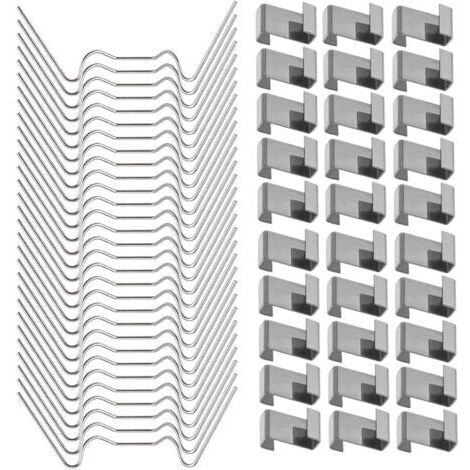 Slips de Vitrage pour Serre Clips de Vitrage Serre 100Pcs Type W Clips