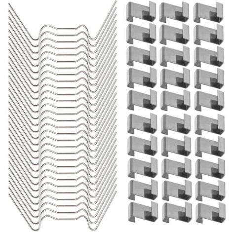 Slips de Vitrage pour Serre Clips de Vitrage Serre 100Pcs Type W Clips