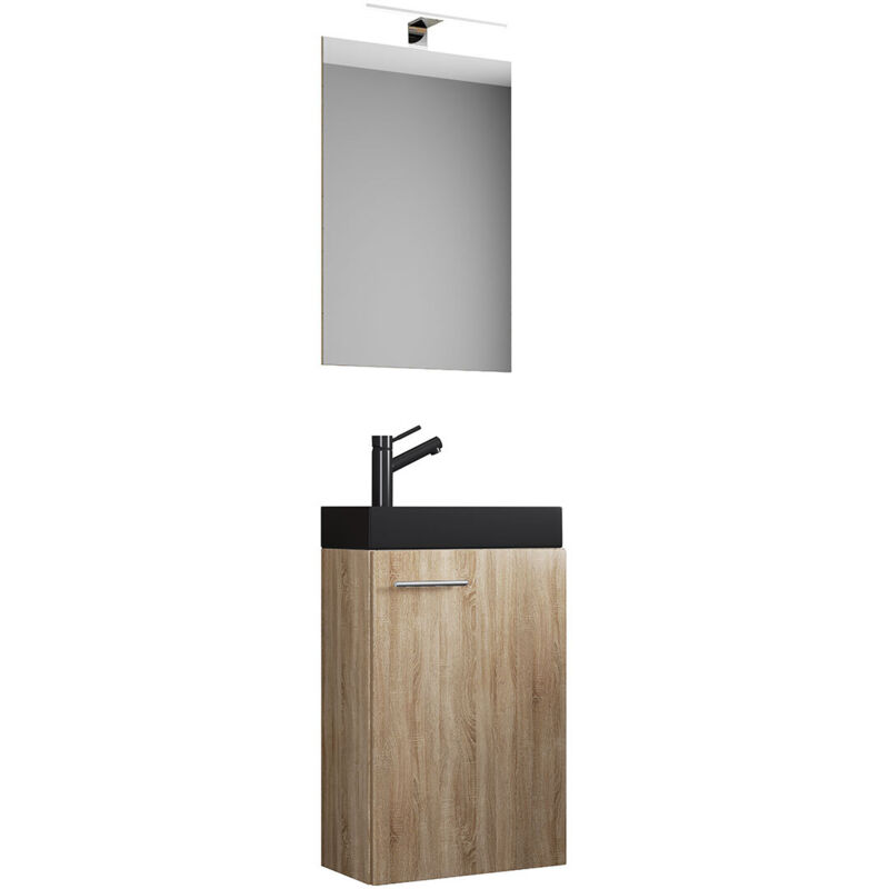 Ebuy24 - 3tlg Waschtisch Slito Sp Schmal Schwarz