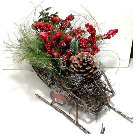 Slitta con bacche rosse Regalo addobbi natalizi di Natale decorazioni natalizi