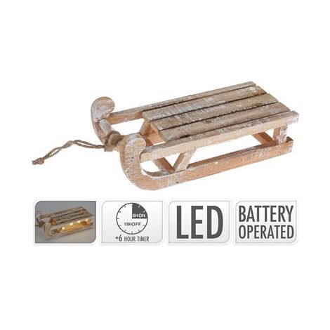 Slitta LED a batteria Washed white e bianco caldo 30cm BASICS