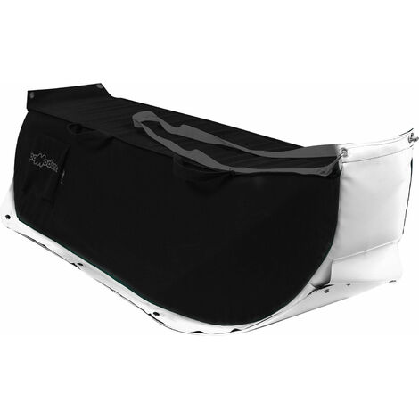 Slitta per Neve 135x38x34 cm in Acrilico Pomodone Slittone Nero