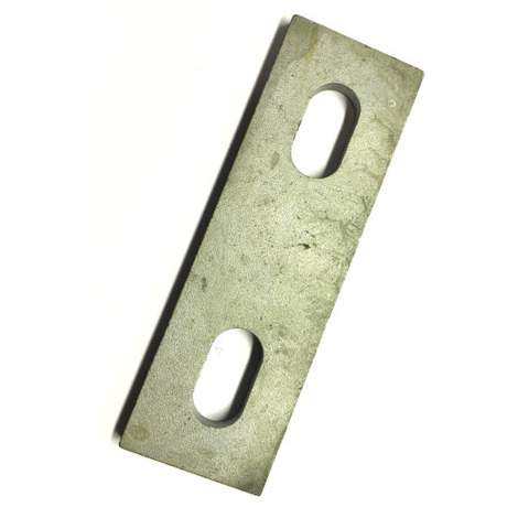 Slotted backing plate for M12 U-bolt (45 - 75 mm ID) Galvanised Mild Steel