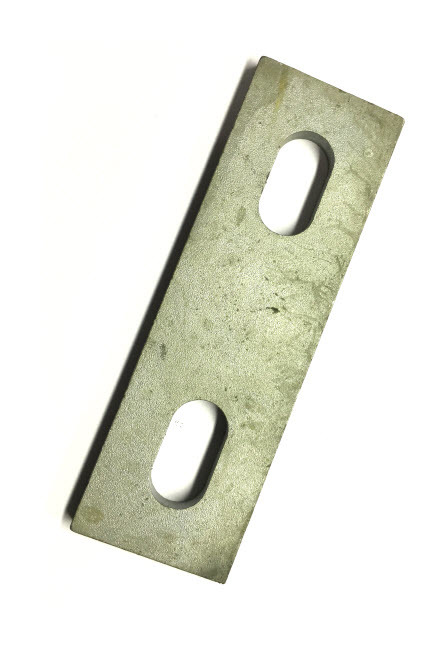 Graphskill - Slotted backing plate for M6 U-bolt (14 - 26 mm ID) Galvanised Mild Steel