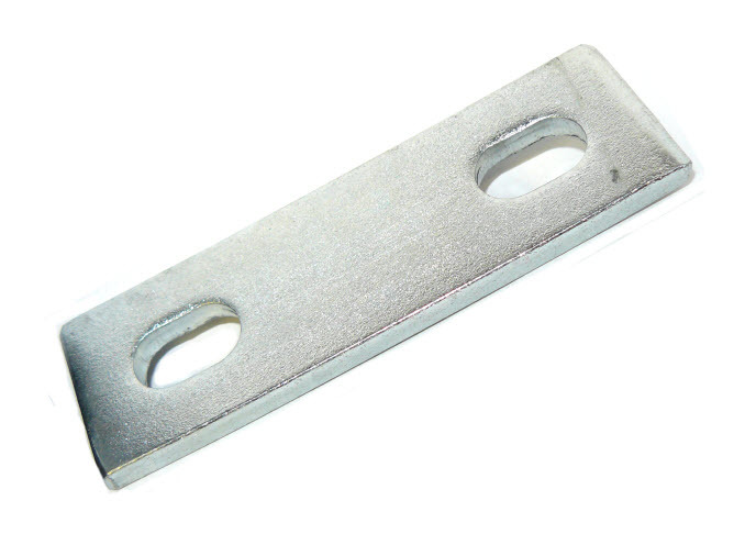 Slotted backing plate for M8 U-bolt (22 - 36 mm ID) Zinc Plated Mild Steel