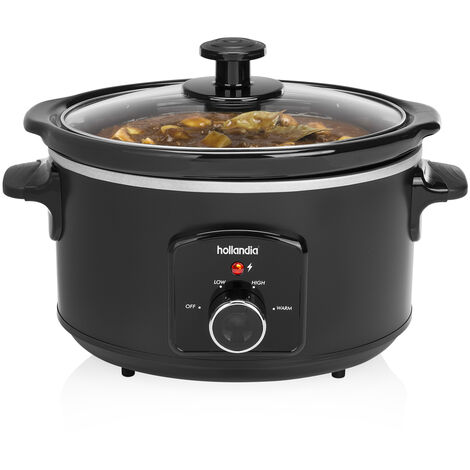 TRISTAR Slow Cooker 3,5L, Keramik Schongarer mit Warmhaltefunktion - 180 Watt