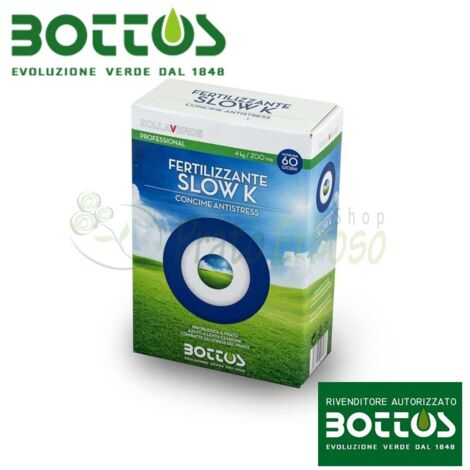 Slow K 13-5-20 + 2 MgO - Fertilizzante per prato da 4 Kg