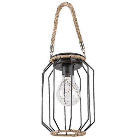 SLUIS, OUTDOOR SOLAR LAMP, 10PCS STRING LED IN BULB, BLACK M