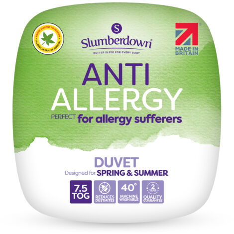 Slumberdown Anti Allergy Duvet, 7.5 Tog, Single