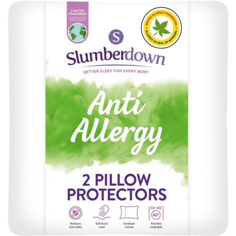 Slumberdown Anti Allergy Pillow Protector, 2 Pack