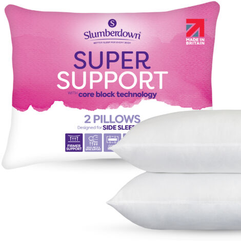 Slumberdown Cosy Nights Super Support Pillow, Firm Support, 2 Pack