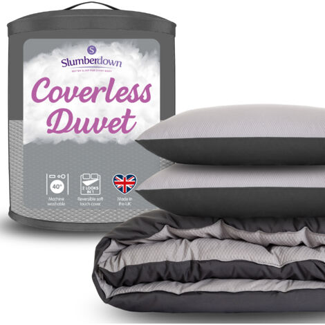 Slumberdown Coverless Comfort Embossed Herringbone Navy Duvet, 10.5 Tog, King