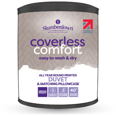 Slumberdown Coverless Comfort Neutral Abstract Duvet, 10.5 Tog, Single
