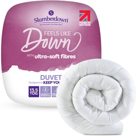Slumberdown Feels Like Down Duvet, 13.5 Tog, Single