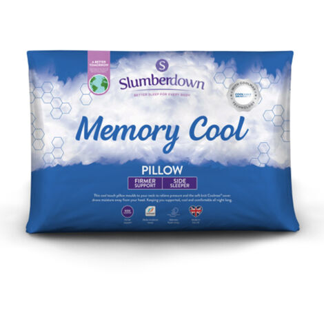 Slumberdown Memory Cool Pillow, Firm Support, 1 Pack