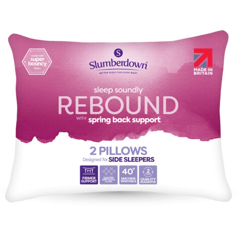 Slumberdown Sleep Soundly Rebound Pillow, Firm Support, 2 Pack