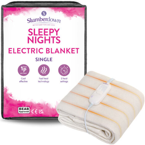 Slumberdown Sleepy Nights Electric Blanket, Double