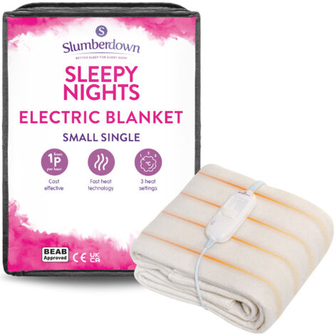 Slumberdown Sleepy Nights Electric Blanket, Small Single
