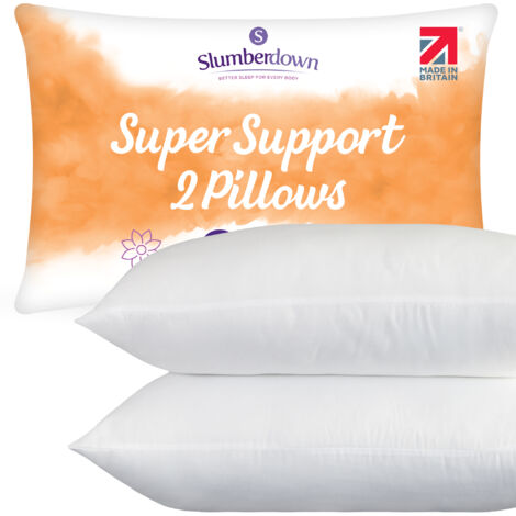 Slumberdown Super Support Pillow, Firm Support, 2 Pack
