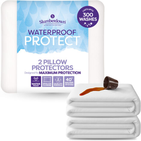 Slumberdown Waterproof Protect Pillow Protector, 2 Pack