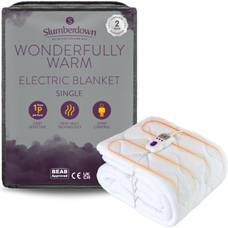 Slumberdown Wonderfully Warm Electric Blanket, Single