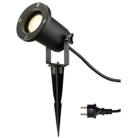 SLV 227410 Nautilus Spike LED-Gartenstrahler LED, Energiesparlampe, Halogen GU10 11 W Schwarz