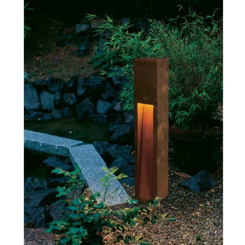 SLV 229411 Rust Slot 80 Lampada da terra per esterni Lampada a risparmio energetico E27 11 W Ferro (arrugginito)