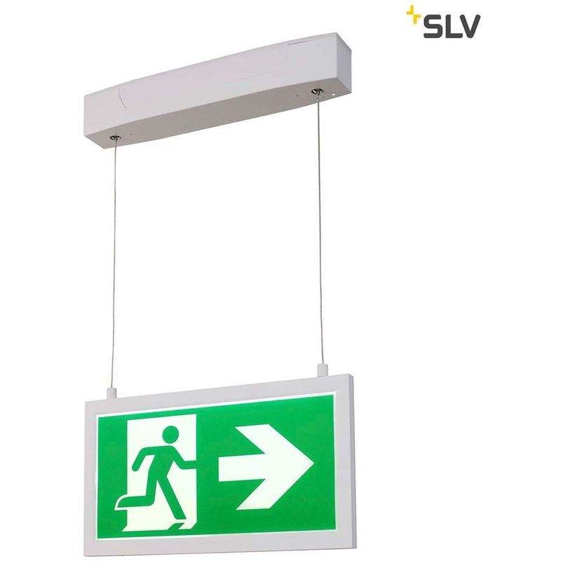 P-Light Emergency Series Exit Sign Big Pendant Weiß - SLV