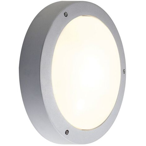 Slv DRAGAN 230404 – Wand- und Deckenleuchte. Rundes Silbergrau. G24D-3. 2x26W IP44