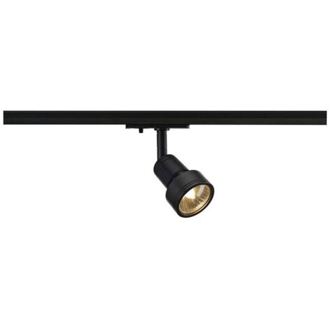 Slv schienenstrahler gu10 max 50w inklusive adapter schwarz 143390