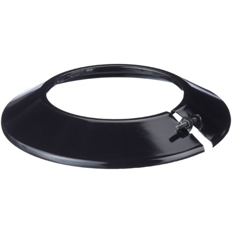 S&M 485190 – Rivestimento vetrificato nero Ø100 mm  Rosone per condotti di stufe e caminetti, resiste alla corrosione e resiste fino a 900 °C  Regolabile e facile da pulire